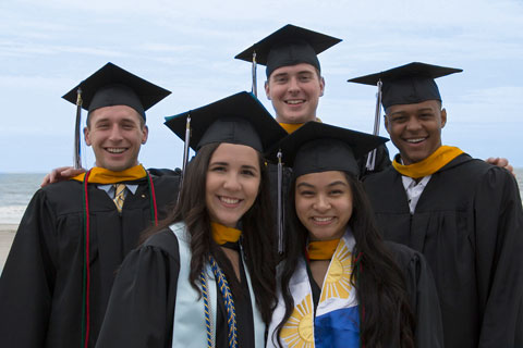 students at 2019 commencement
